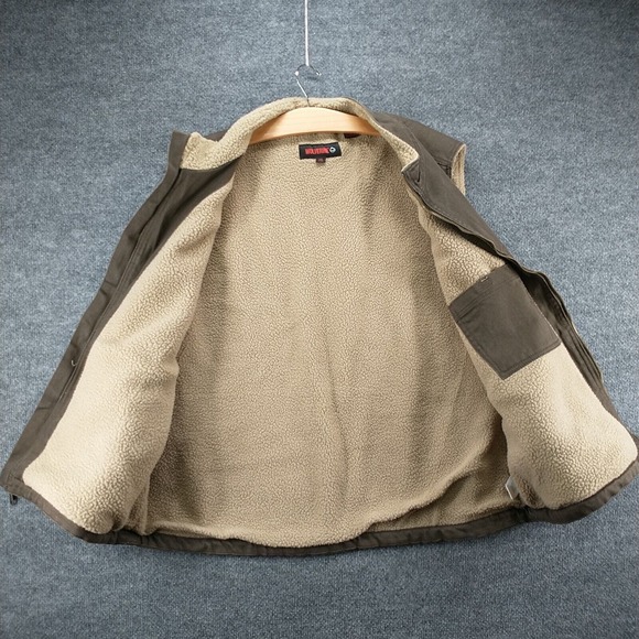 Wolverine Men's Full Zip Sherpa Lined Vest Brown XXL Cotton Twill - Picture 6 of 14